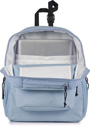 حقيبة ظهر JanSport Central Adaptive - متوافقة مع الكراسي المتحركة والمشاية، وأشرطة كتف قابلة للثني، وحلقات مسند ظهر قابلة للتعديل وأشرطة تثبيت، وتصميم مميز، وأقواس سيئة in Kuwait