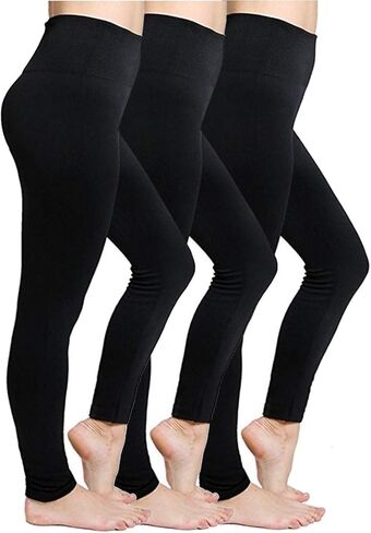 طماق نسائية مبطنة بالصوف عالية الخصر طماق حرارية قطنية شتوية سلسة in Kuwait