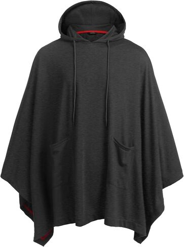COOFANDY Unisex Casual Hooded Poncho Cape Cloak Fashion Coat Hoodie Pullover with Pocket in Saudi Arabia