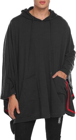 COOFANDY Unisex Casual Hooded Poncho Cape Cloak Fashion Coat Hoodie Pullover with Pocket in Saudi Arabia