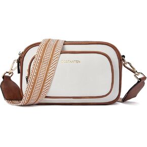 BOSTANTEN Crossbody Bags for Women Vegan Leather Purse Shoulder Handbags with Wide Strap