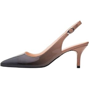 JOY IN LOVE Kitten Heels for Women Slingback Pumps Sandals Pointy Toe Pumps
