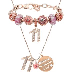 11th Birthday, 11th Birthday Gift, 11th Birthday Girl Gifts, 11th Birthday Necklace, Gifts for 11 years old Girl, 11th Birthday charm Bracelet, Gift for 11 year old Girl, 11th Birthday Gifts for Girls in Saudi Arabia