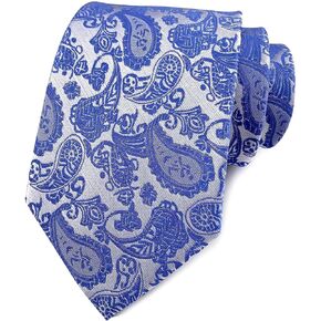 Elfeves Men's Paisley Ties Jacquard Woven Silk Luxury Formal Party Suit Necktie