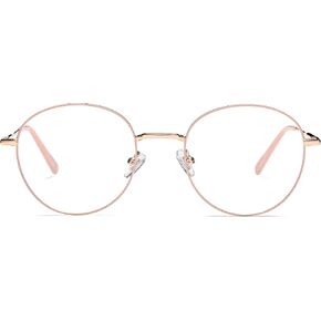 AZorb Round Clear Lens Glasses Classic Metal Frame Non-Prescription Eyeglasses for Women Men in Saudi Arabia