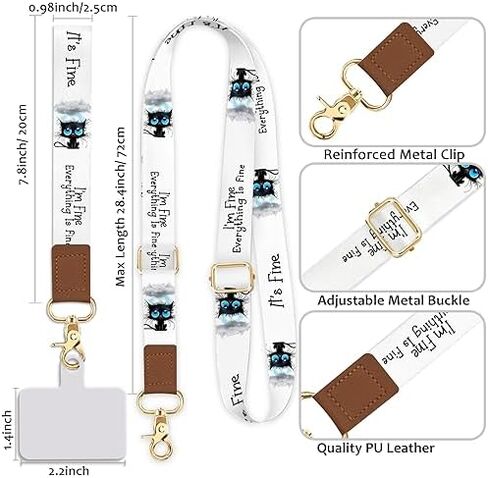 Phone Lanyard Wrist Strap Crossbody, Be Kind Cell Phone Lanyard for Around The Neck Wristlet Adjustable Phone Strap, Rainbow Cute Lanyard for Keys iPhone Case ID Badges Phone Accessories in Kuwait