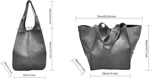حقيبة كتف من الجلد الناعم كبيرة الحجم من Qunsia قابلة للطي وحقيبة سفر في عطلة نهاية الأسبوع in Kuwait