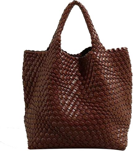 JINMANXUE Fashion Woven Bag Shopper Bag Travel Handbags and Purses Women Tote Bag Large Capacity Shoulder Bags in Kuwait