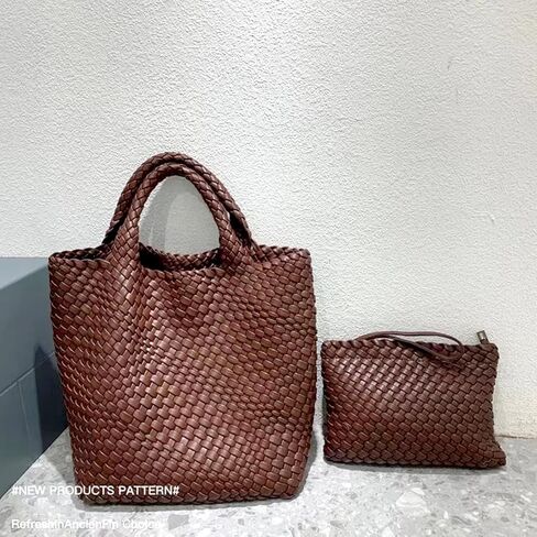 JINMANXUE Fashion Woven Bag Shopper Bag Travel Handbags and Purses Women Tote Bag Large Capacity Shoulder Bags in Kuwait