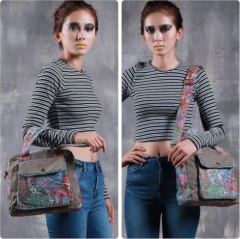 Black Butterfly Premium Canvas Shoulder Bag, Top Handle Bag for Womens, Lightweight Handbag, Small Style Crossbody Bags in Kuwait