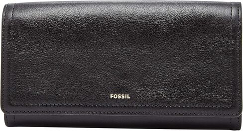 Fossil Women's Logan Leather RFID-Blocking Flap Clutch Wallet for Women in Saudi Arabia