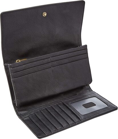 Fossil Women's Logan Leather RFID-Blocking Flap Clutch Wallet for Women in Saudi Arabia