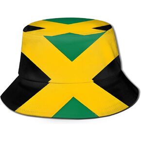 Retro Jamaican Kingdom Flag Bucket Hats Fashion Sun Cap Packable Outdoor Fisherman Hat for Women Men in Saudi Arabia