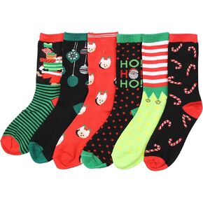 Women's Fun Colorful Crew Sock 6 Packs