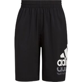 شورت رياضي منسوج أساسي بحزام خصر مرن Big Aeroready للأولاد من adidas in Saudi Arabia