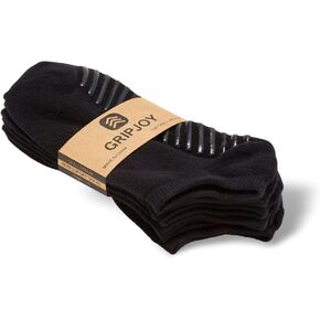 Gripjoy Grip Socks for Women and Men - Non Slip Socks - Yoga Socks with Grippers - Hospital Socks Non Skid - 3 Pairs