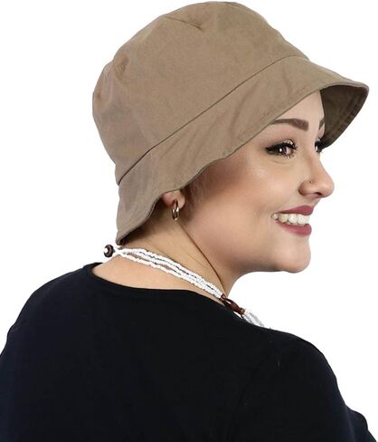 Hats Scarves & More Bucket Hat Womens Chemo Cancer 50+ UPF UV Sun Protection Adjustable Fit for Small Heads Foldable Beach in Kuwait