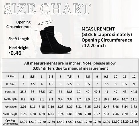 Women's Slouch Ankle Boots, Flat Low Heel Side Zip Booties 939A | Comfortable dressy style, ruched shaft and wraparound bow for daily wear in Saudi Arabia