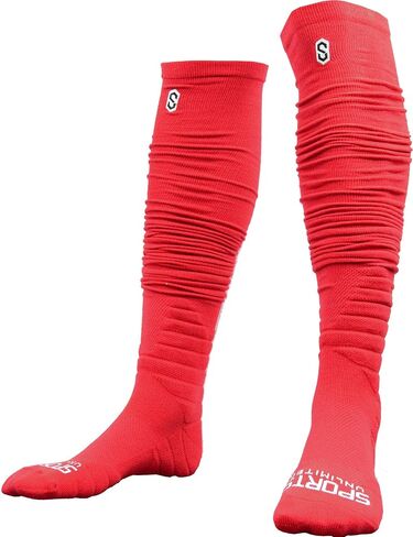Sports Unlimited Gameday Drip Scrunch Football Socks, Youth & Adult Extra Long Padded Sport Socks, Sold as a Pair in Kuwait