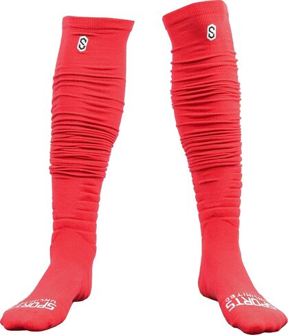 Sports Unlimited Gameday Drip Scrunch Football Socks, Youth & Adult Extra Long Padded Sport Socks, Sold as a Pair in Kuwait