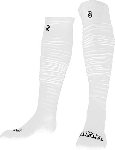 Sports Unlimited Gameday Drip Scrunch Football Socks, Youth & Adult Extra Long Padded Sport Socks, Sold as a Pair in Kuwait