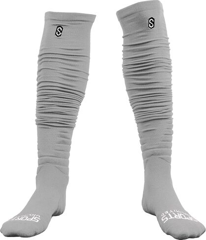Sports Unlimited Gameday Drip Scrunch Football Socks, Youth & Adult Extra Long Padded Sport Socks, Sold as a Pair in Kuwait
