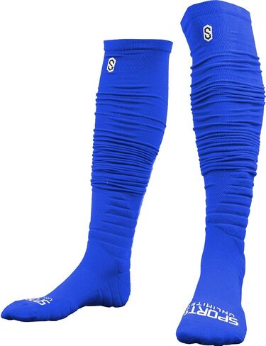 Sports Unlimited Gameday Drip Scrunch Football Socks, Youth & Adult Extra Long Padded Sport Socks, Sold as a Pair in Kuwait