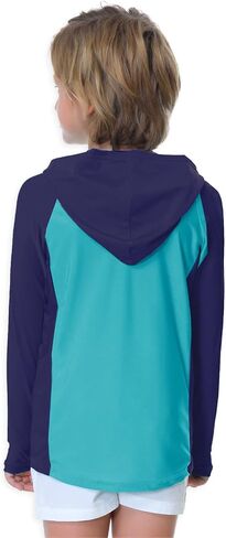 AOBUTE للجنسين أطفال كم طويل هوديي Rash Guard للأولاد UPF 50+ سترة سباحة مع فتحة إبهام 3-12 سنة in Kuwait