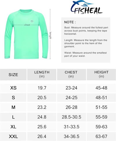 FISHEAL الأولاد قميص صيد السمك UPF 50+ مع جيب - شباب أطفال الأشعة فوق البنفسجية الشمس هوديي طفح الحرس كم طويل شبكة تنفيس كامو قمصان السباحة in Kuwait