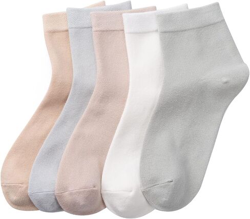 MELUSA Women’s 5 Pairs Bamboo Ankle Socks Soft Lightweight Breathable Seamless Toe in Saudi Arabia