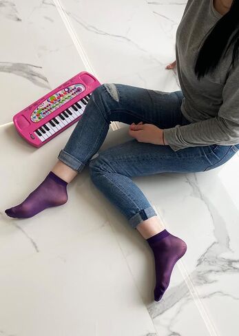 MALVA Sheer Ankle Socks Thin Nylon Ankle Hosiery Socks Short Dress Stockings for Women in Kuwait