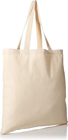 (12 Pack) 1 Dozen - Heavy Cotton Canvas Tote Bag (Natural) in Kuwait