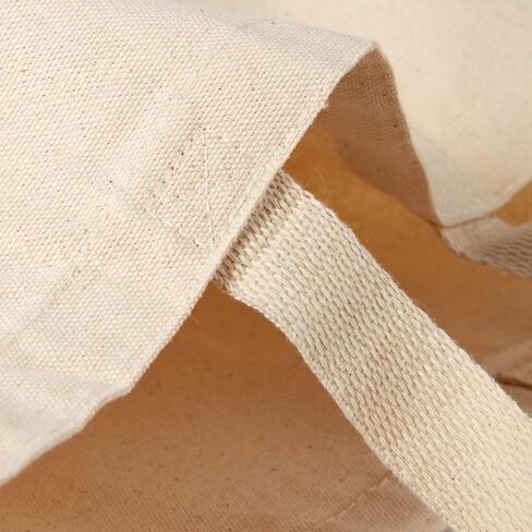 (12 Pack) 1 Dozen - Heavy Cotton Canvas Tote Bag (Natural) in Kuwait