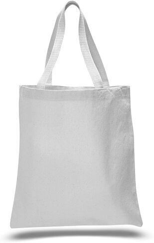 (12 Pack) 1 Dozen - Heavy Cotton Canvas Tote Bag (Natural) in Kuwait