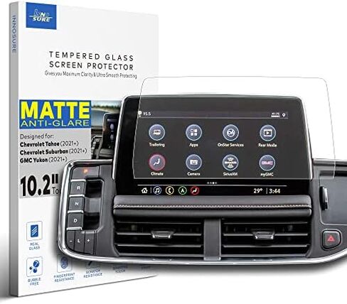 Glass Screen Protector for 2021 2022 2023 2024 Chevrolet Chevy Tahoe/Suburban, GMC Yukon 10.2 inch Infotainment Touchscreen (HD Clear) in Kuwait