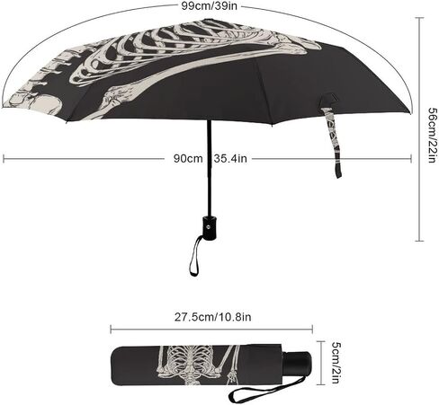 Skull Travel Umbrella Rock And Roll Skeleton Bone Windproof Compact Automatic Open/Close Folding Rain Umbrellas Sugar Candy Skull Day of Dead Collapsible Auto Portable Umbrella for Women Girls Kids in Kuwait