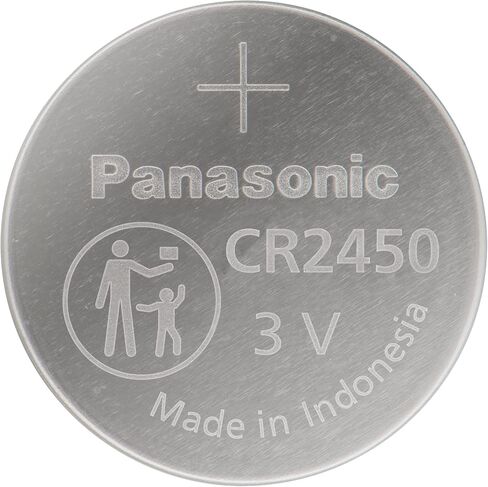 Panasonic CR2450 3.0 Volt Long Lasting Lithium Coin Cell Batteries in Child Resistant, Standards Based Packaging, 2-Battery Pack in Saudi Arabia