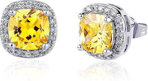 TOPGRILLZ 925 فضة استرلينية مربعة أقراط Aretes Para Hombre 14K مطلية بالذهب مكعب زركونيا سوليتير الماس مثلج خارج مسمار هالو أقراط كبيرة للرجال والنساء مجوهرات in Kuwait
