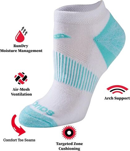 Saucony Women's Selective Cushion Performance No Show Athletic Sport Socks (6 & 12 Pairs) in Saudi Arabia