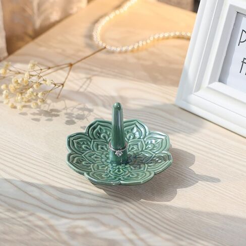 Butterfly Ring Holder, Decorative Jewelry Holder, Birthday Valentine's Day Christmas Engagement Wedding Gifts for Women, Ceramic Green in Kuwait