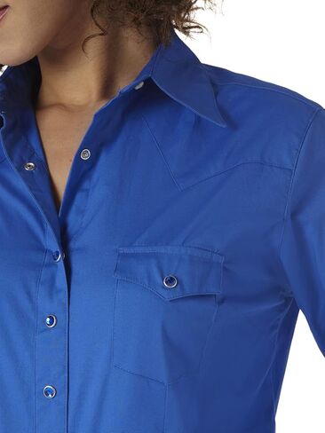 قميص Wrangler النسائي Western Yoke بجيبين بغطاء للرأس in Kuwait