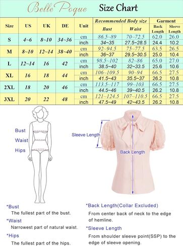 Belle Poque Summer Short Sleeve Office Button Down Blouse Stripe Shirt Tops with Bow Tie BP573 in Saudi Arabia