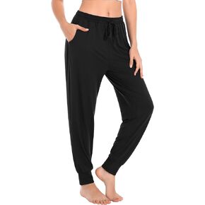 Envlon المرأة اليوغا Sweatpants فضفاضة خفيفة الوزن تجريب الركض السراويل الرباط مريح عارضة صالة السراويل مع جيوب