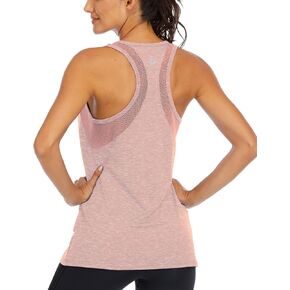 ICTIVE Workout Tank Tops for Women Loose fit Yoga Tops for Women Mesh Racerback Tank Tops Open Back Muscle Tank in Saudi Arabia