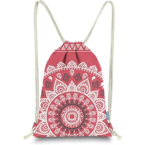 Miomao حقيبة ظهر برباط على طراز ماندالا حقيبة قماشية رياضية للشاطئ Daypack in Kuwait