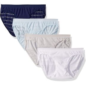 Hanes Women's Bikini Panties Pack, Bikini Underwear for Women, 4- Pack, Ribbed Bikini Underpants, 4-Pack (Colors May Vary) in Saudi Arabia