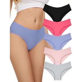 Sunm Boutique Seamless Underwear for Women Cheeky Panties No Show Underwear Invisible Breathable Bikini Panties 3/5/6/10 Pack
