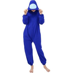 seewavom Astronaut Costume Jumpsuits for Adults Cosplay Christmas Costumes Party Kigurumi Pajamas