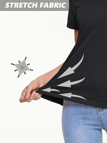 MAGCOMSEN Women's T Shirts V-Neck Short Sleeve UPF 50+ Sun Protection Performance Quick Dry Workout Athletic Shirts Tee Tops in Kuwait