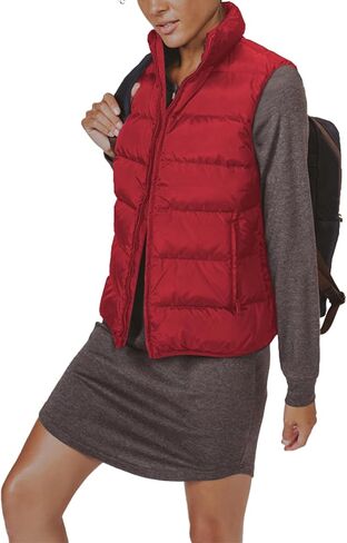 JIHUILAI Womens Puffer Vest Lightweight Stand Collar Sleeveless Vest with Zipper Pockets Travel and Outdoor Puffy Vest Women in Saudi Arabia